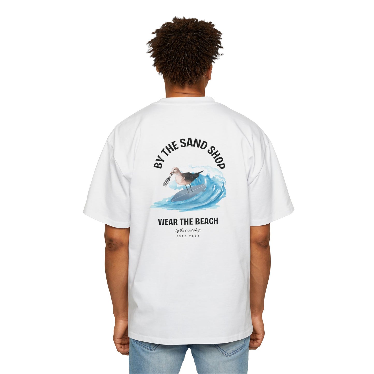 Seagull Drunk Surfing Heavy Oversized Tee