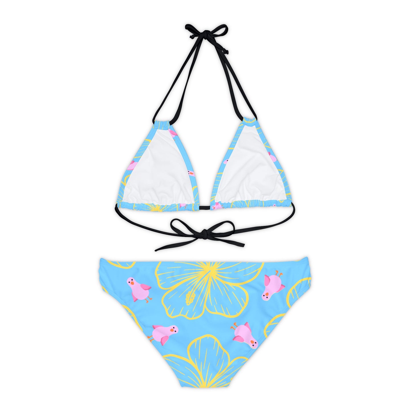 Pink Seagull Strappy Bikini Set